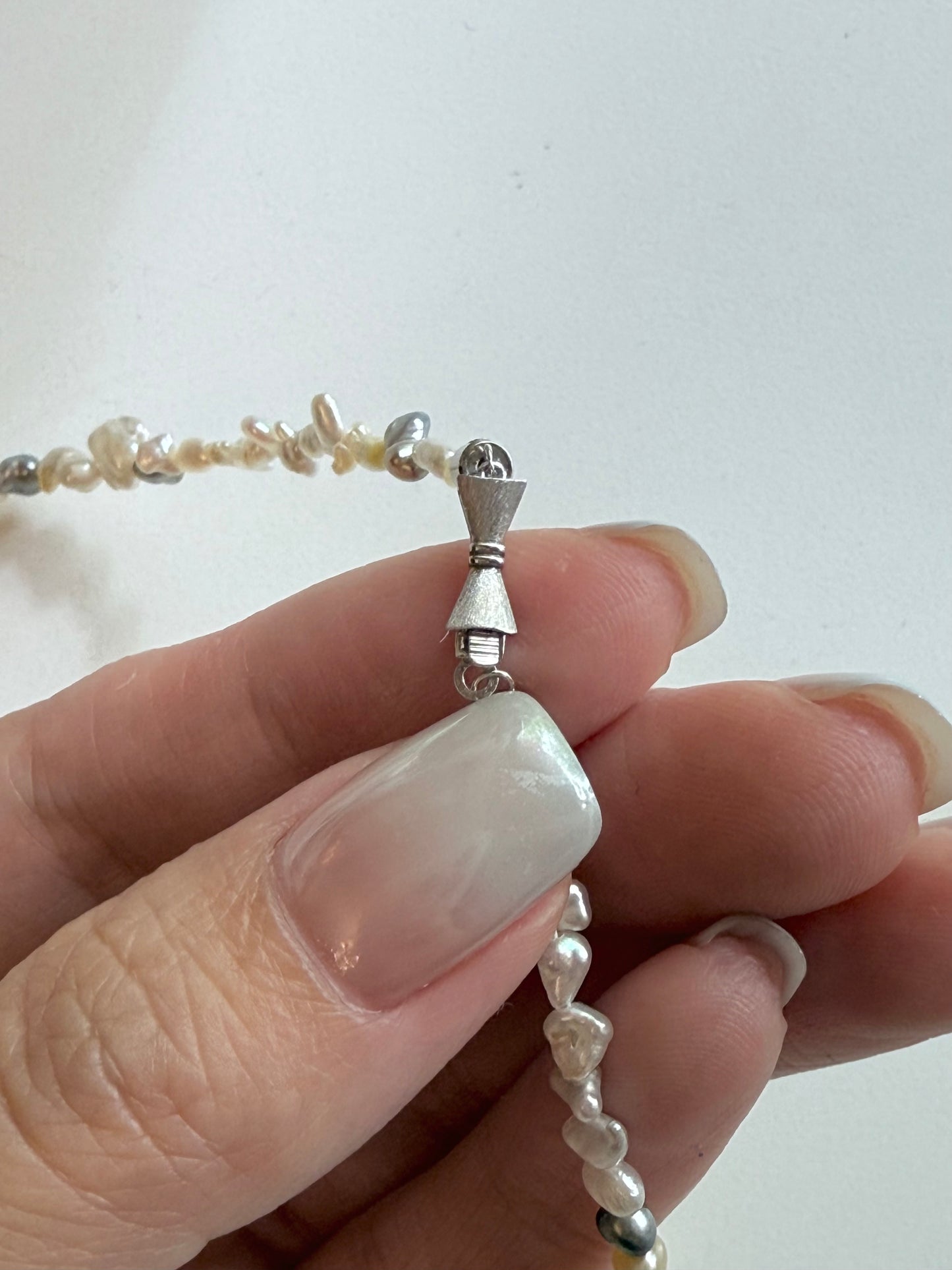 Mixed Tahitian, Australian White, Gold Bead Keshi Necklace