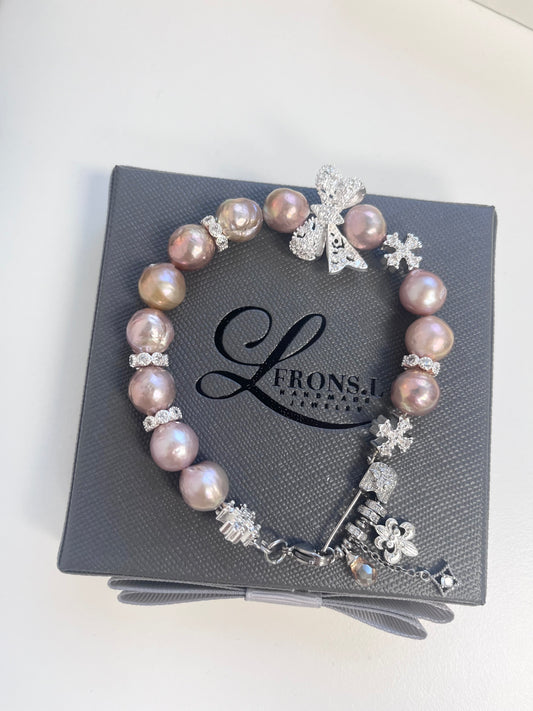 Purple baroque pearl Bracelet
