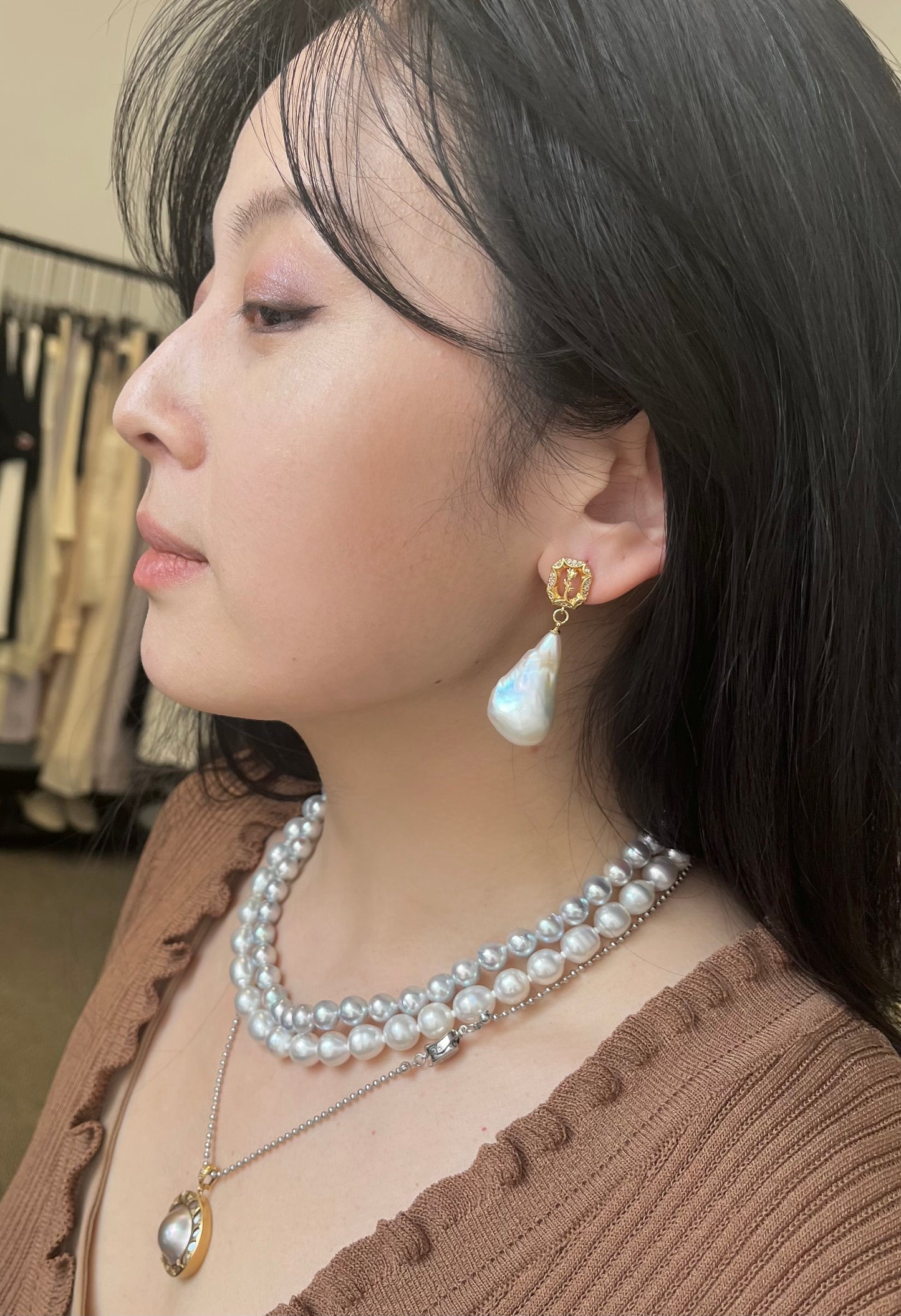 Madama Japanese Akoya baroque Sea Pearl Necklace