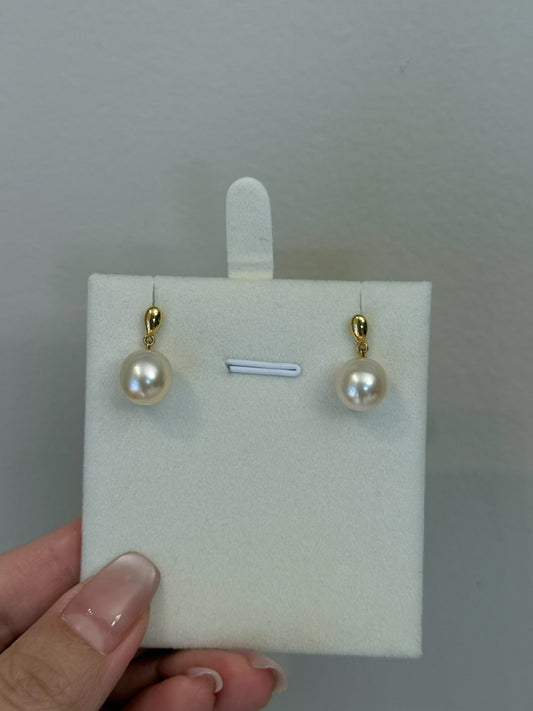 18k solid gold south Sea Pearl earring