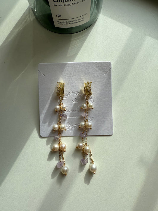 Fairy long Pearl Earrings