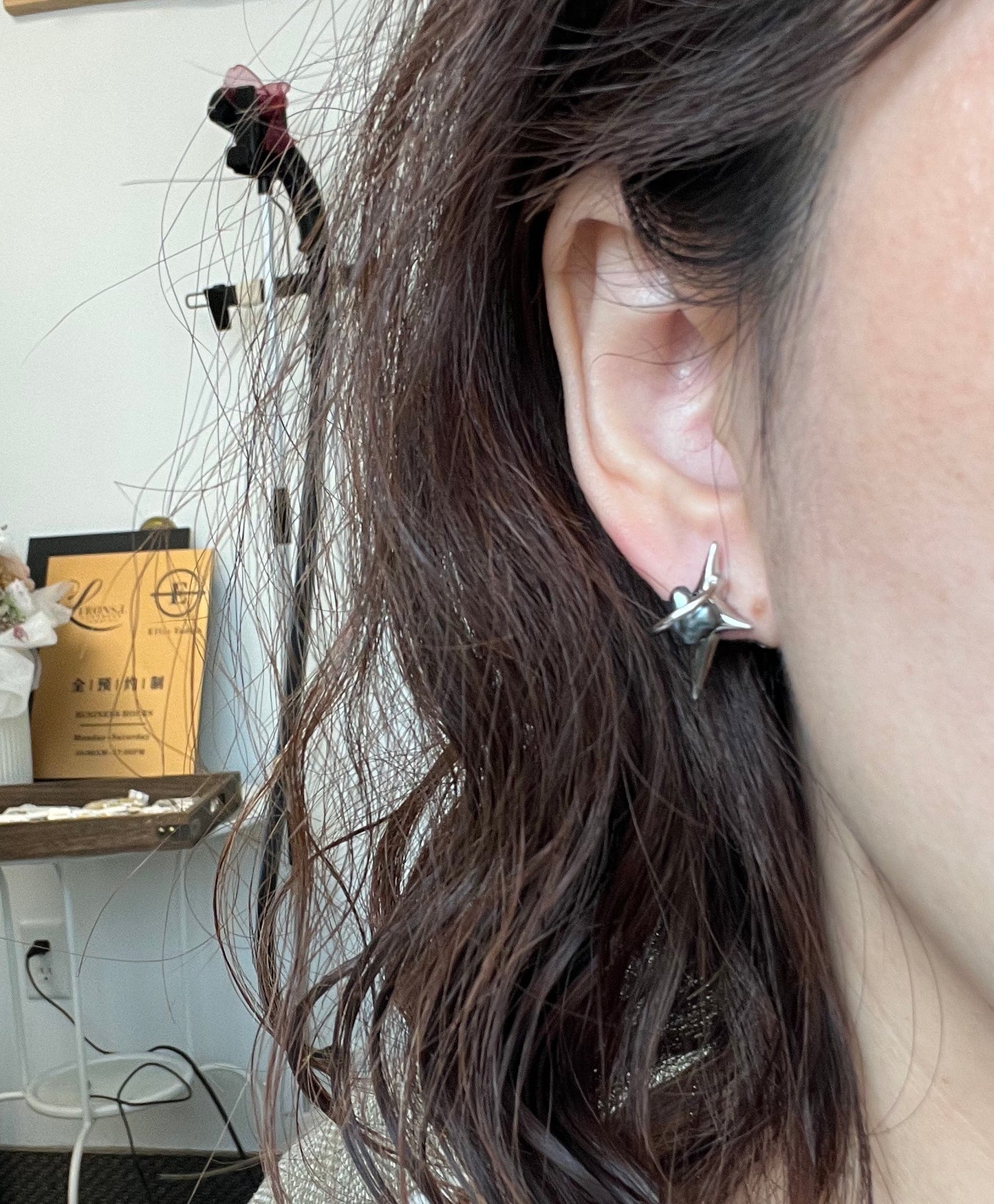 Planet Tahitian Keshi earrings