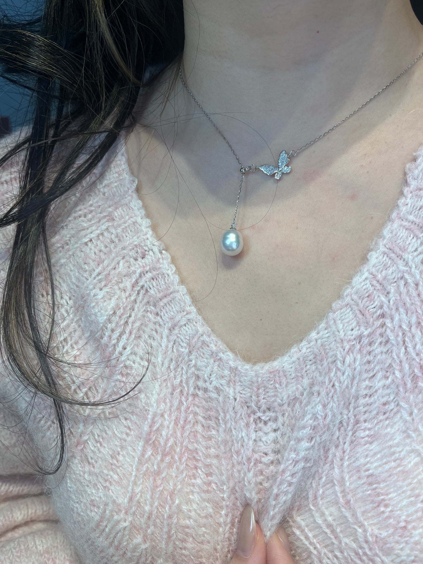 gourd South White Baroque Sea Pearl pendant