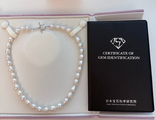 South White Baroque Sea Pearl Necklace