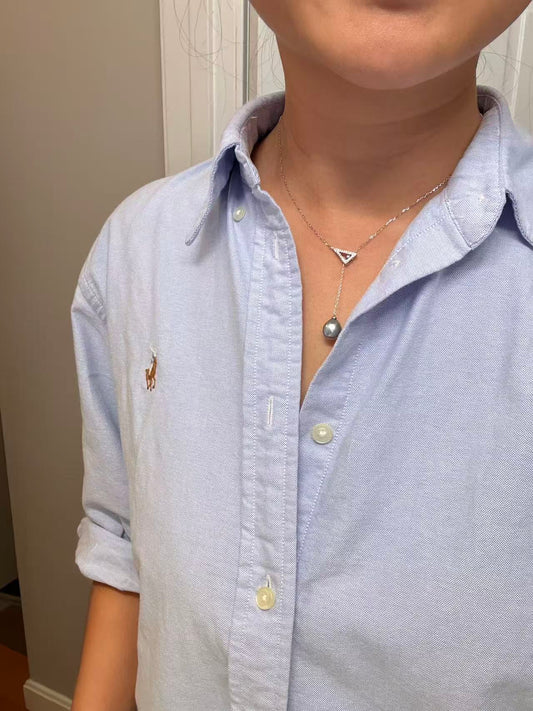 Platinum Gray Tahitian necklace