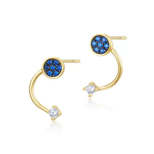 微笑蓝尖晶14k solid gold set