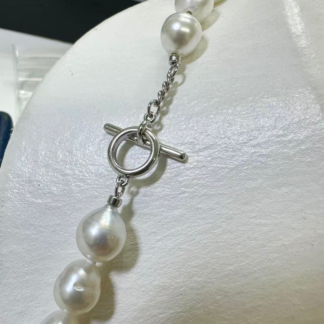 South White Baroque Sea Pearl Necklace