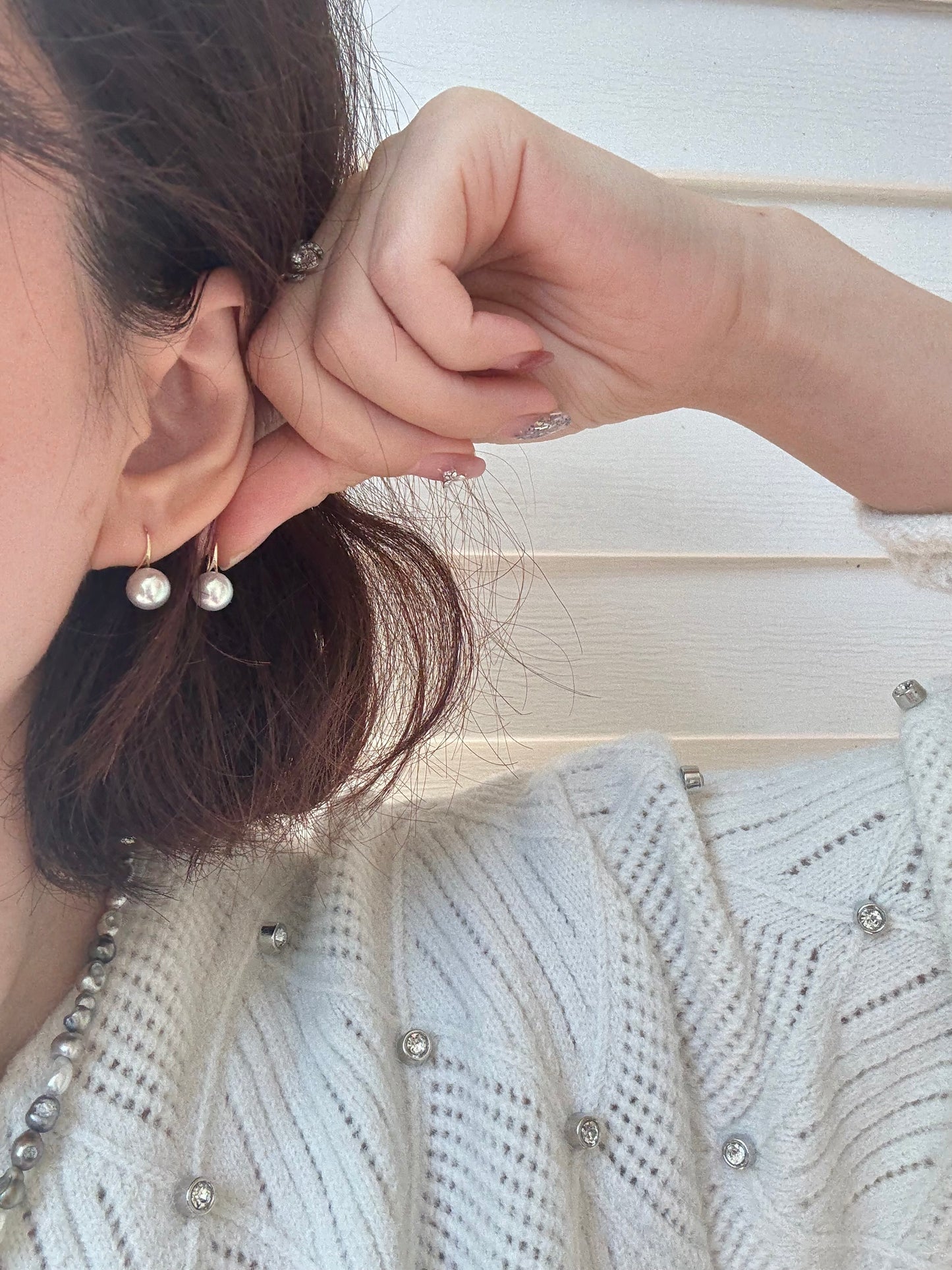 High heel 7.5-8mm AkoyaEarrings