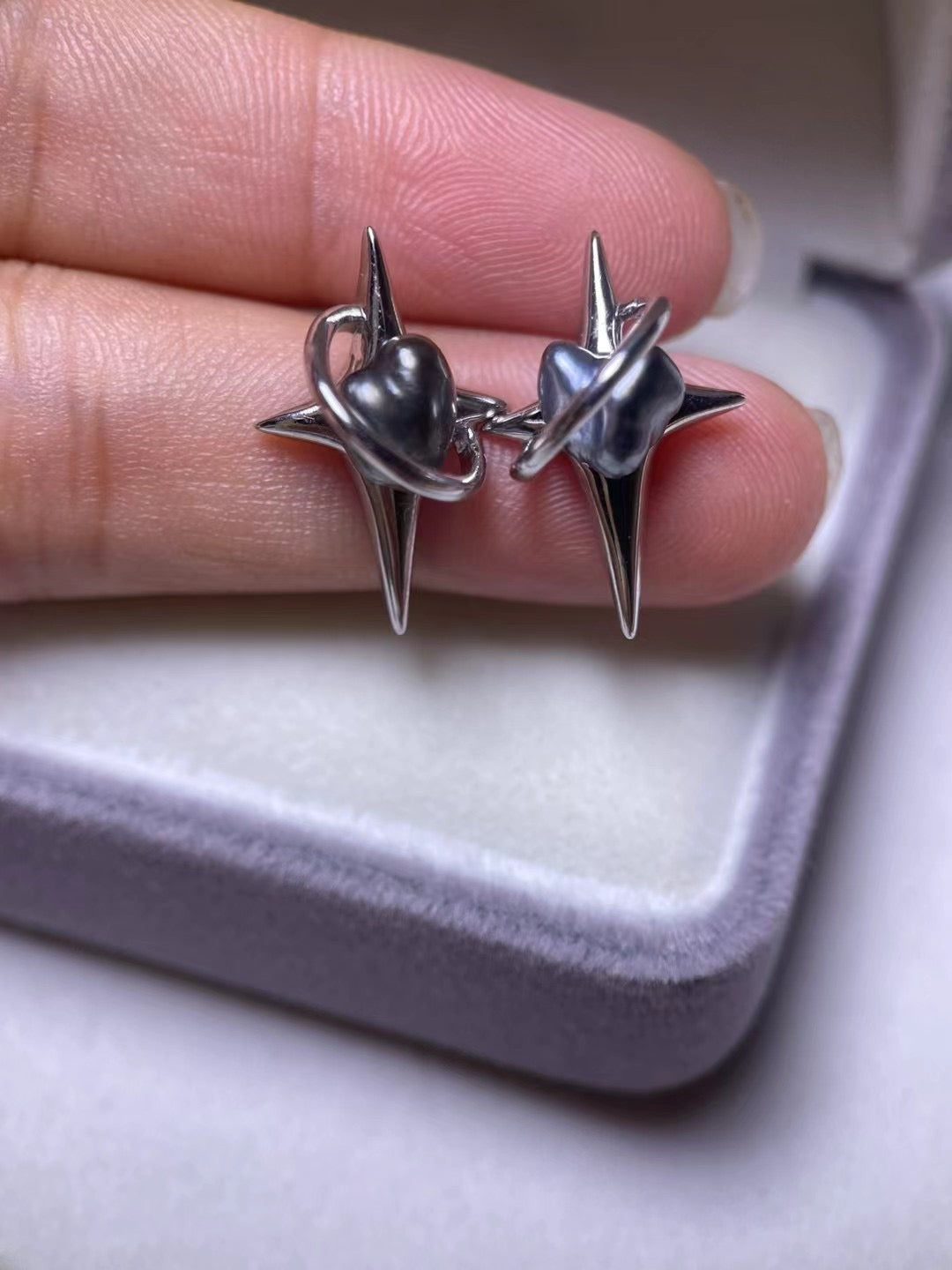 Planet Tahitian Keshi earrings
