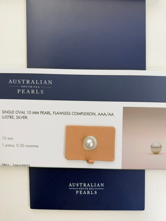 White south Sea Pearl,Single Oval 11.2✖️10.8mm AAA/AA Paspaley