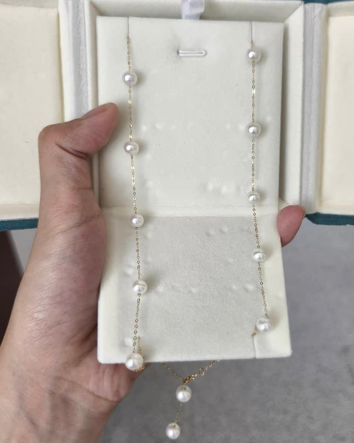 18k满天星淡水珍珠项链Pearl necklace