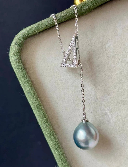 Platinum Gray Tahitian necklace