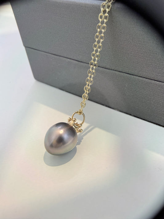 Purple Grape Tahitian Pendant