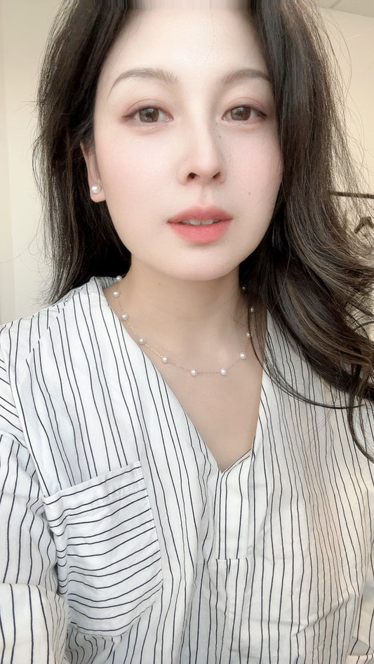 18k满天星淡水珍珠项链Pearl necklace