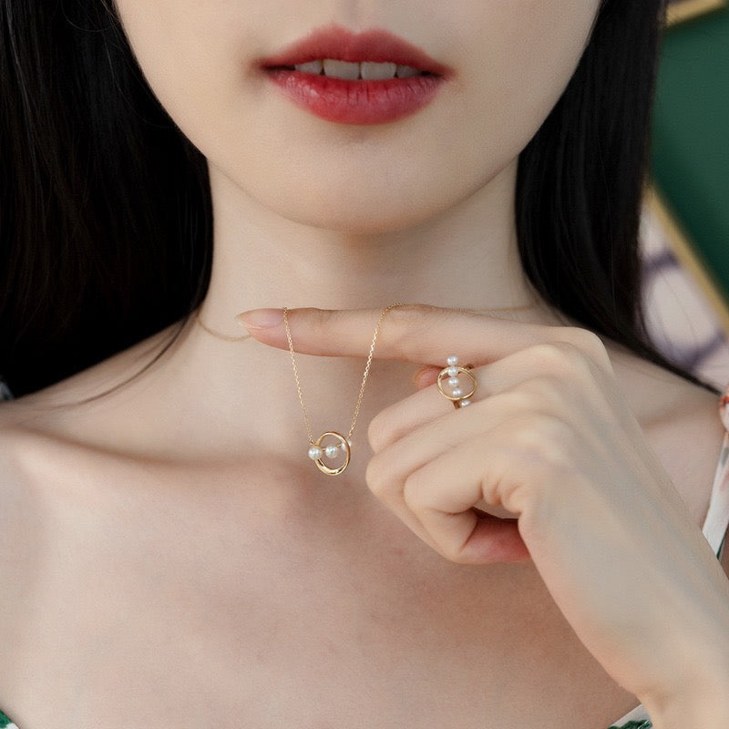 宇宙之星14k solid gold set