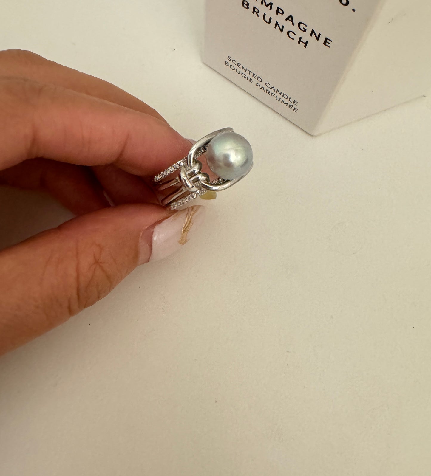 Akoya pearl ring