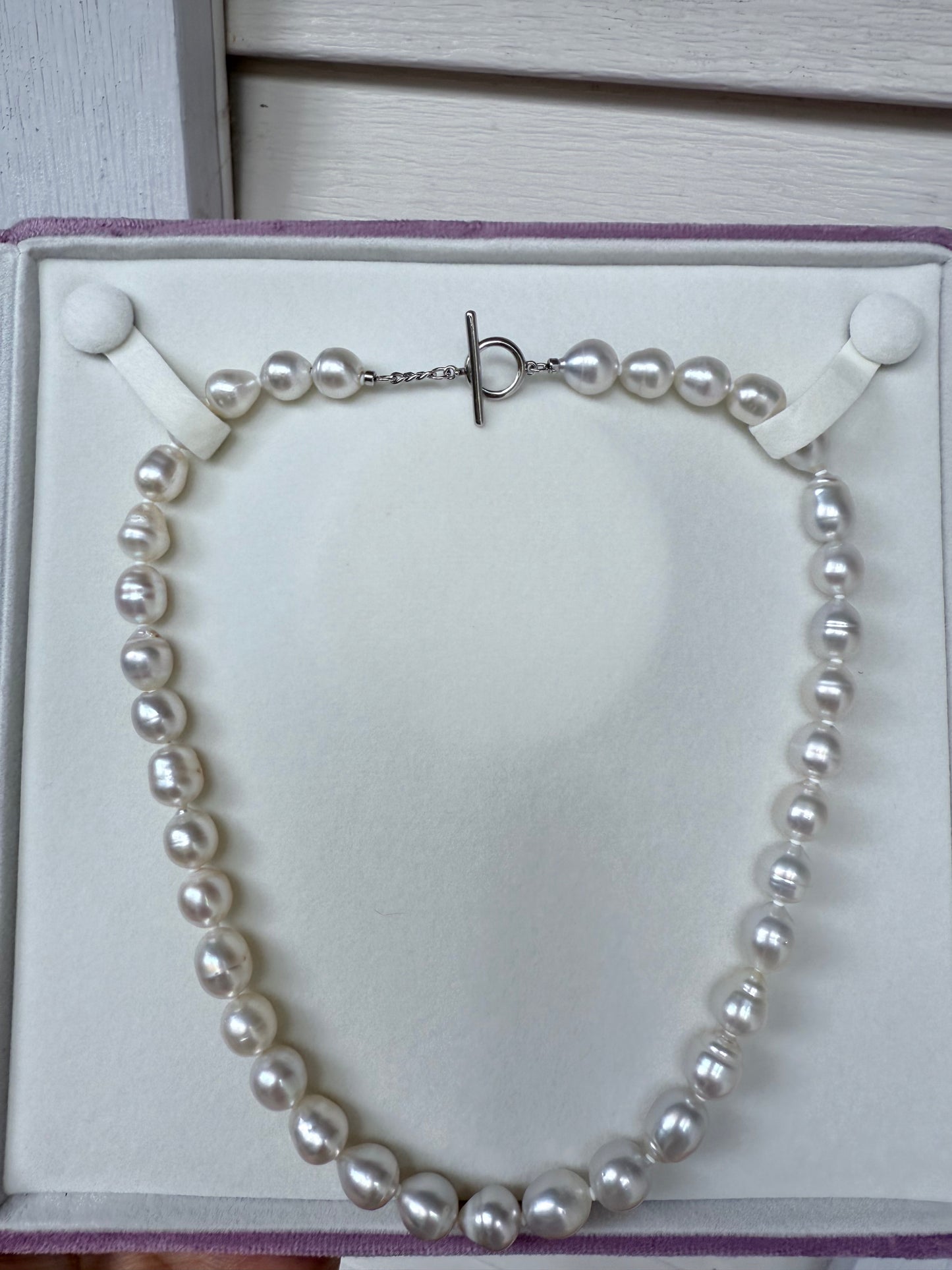 South White Baroque Sea Pearl Necklace