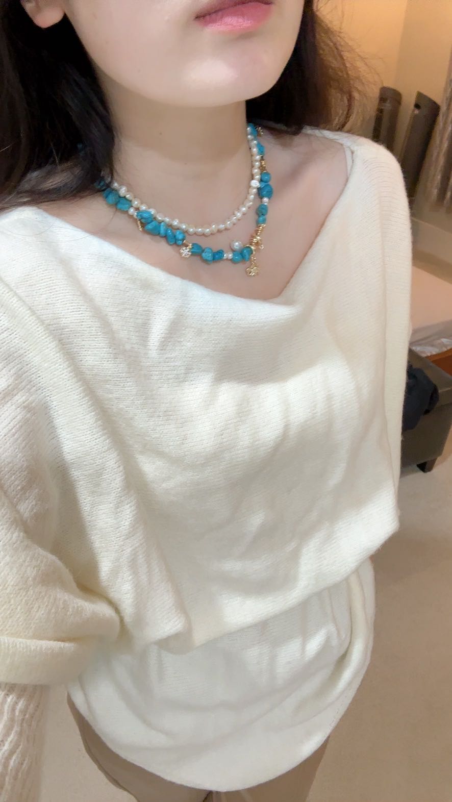 Turquoise Pearl Necklace