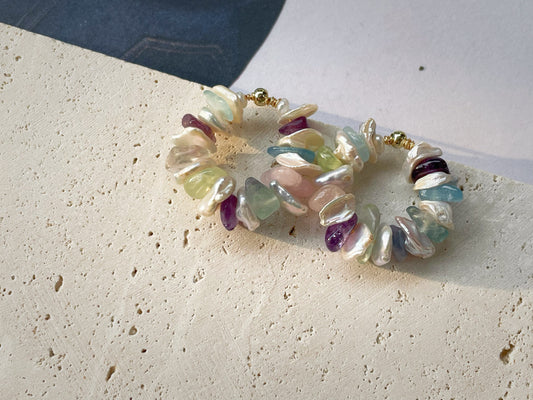 Multicolored Crystal Rough Jewelry