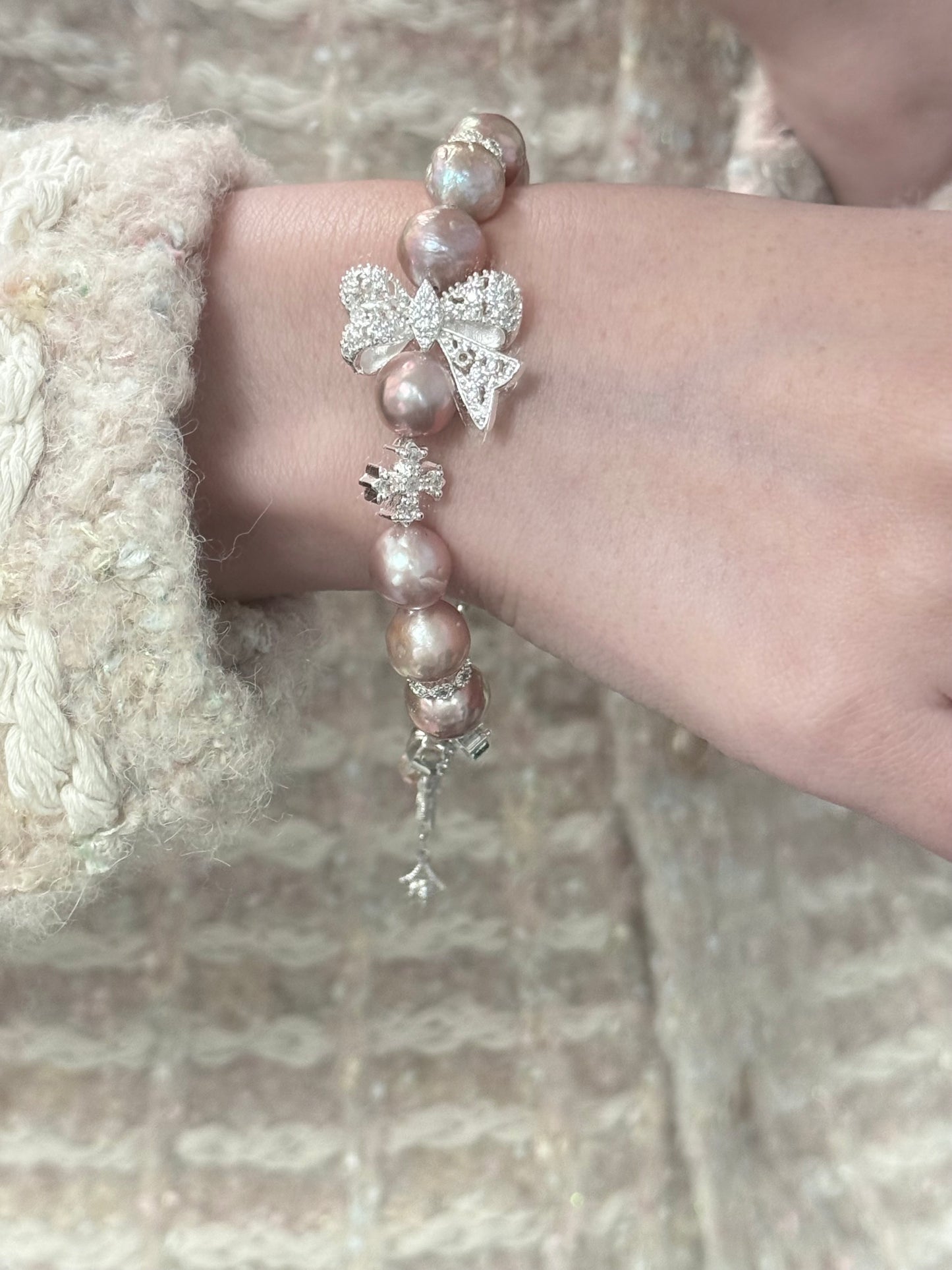 Purple baroque pearl Bracelet