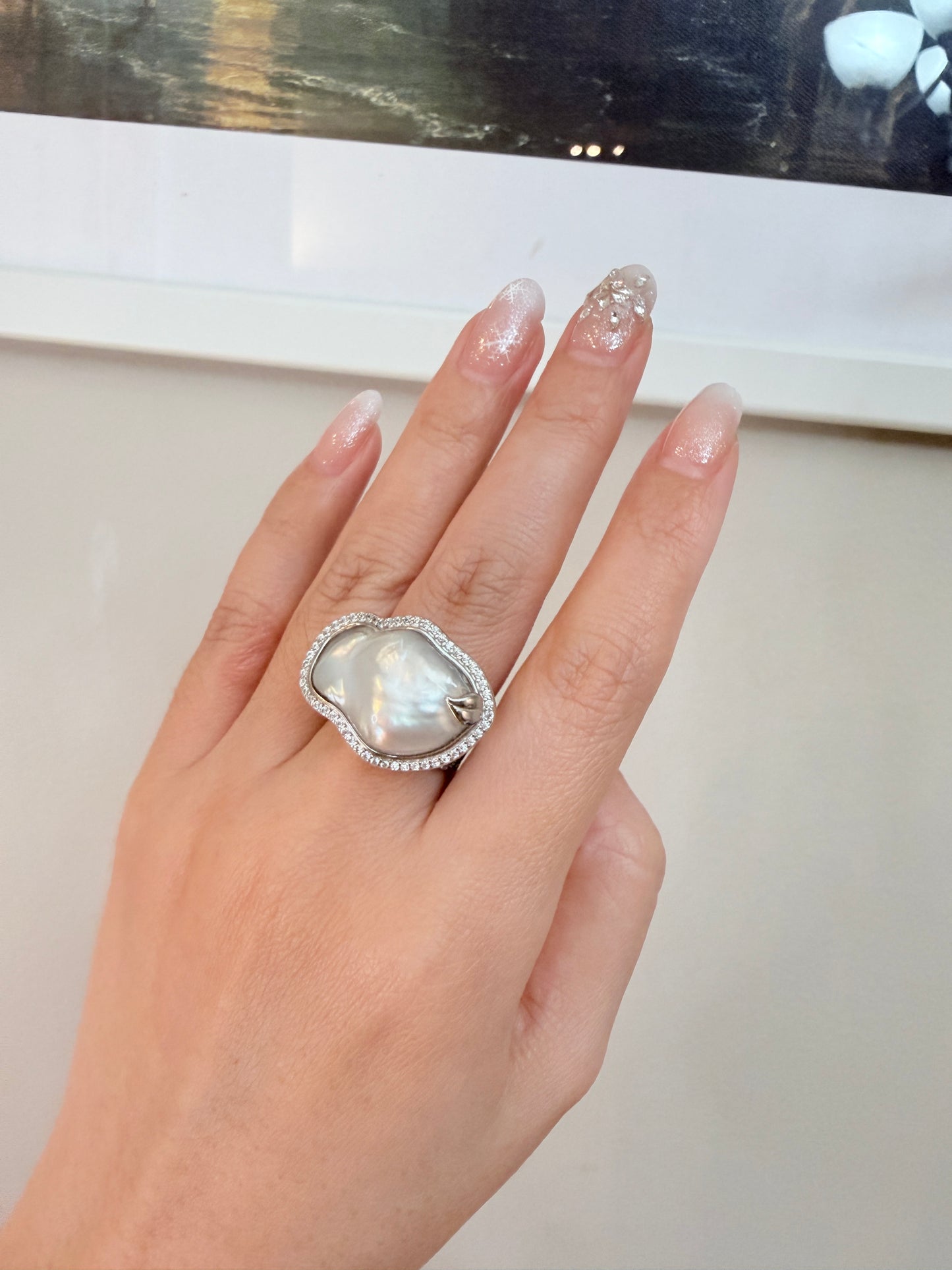 Big South White Seapearl Ring