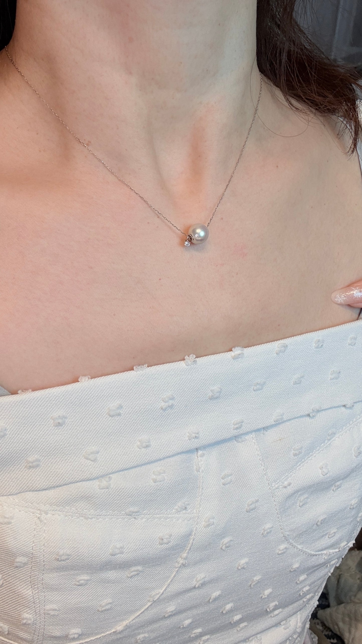 18k Simple Akoya Necklace