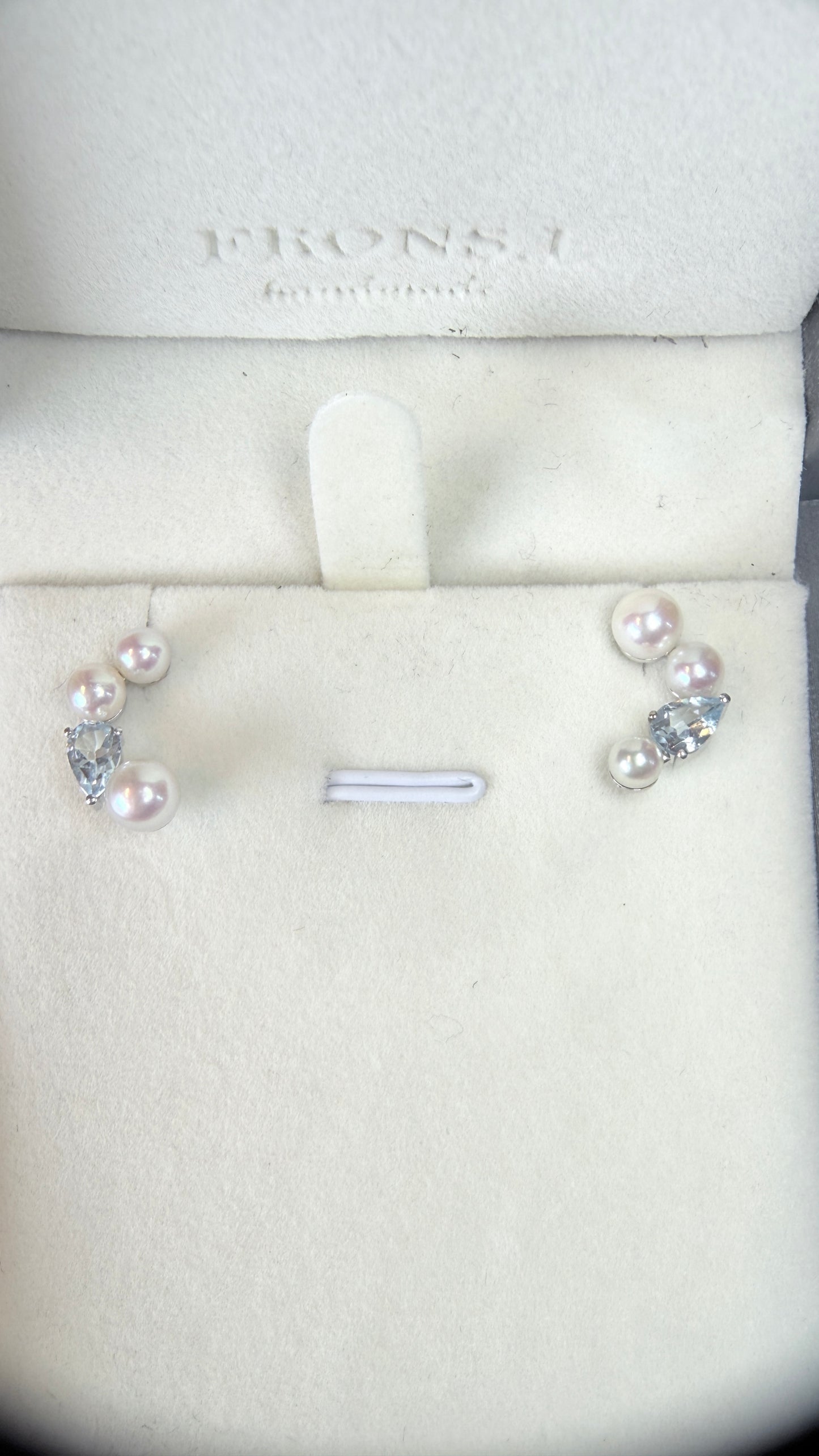 18k Aquamarine Akoya Pearl Earrings