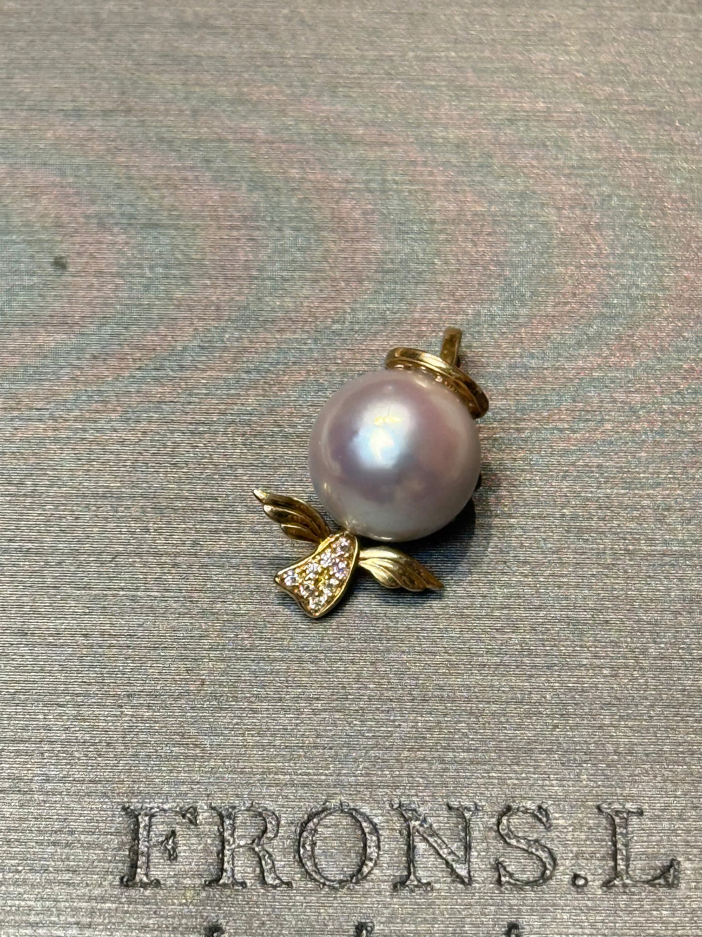 18k天使宝宝Sea Pearl akoya pendant