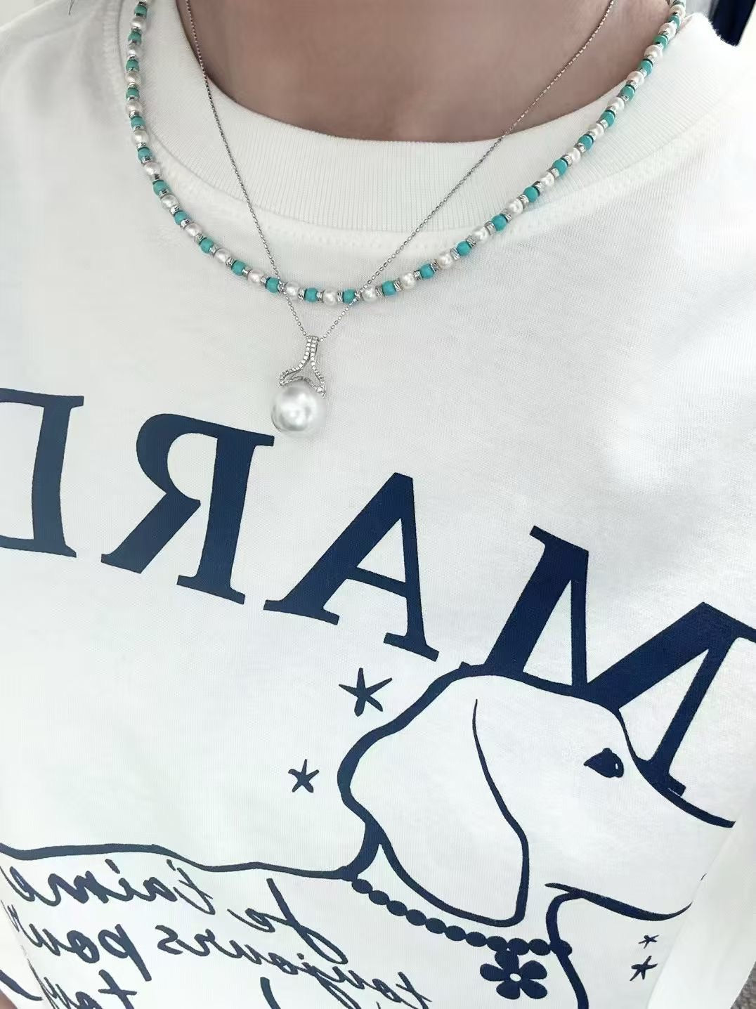 Natural turquoise necklace