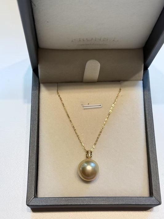 Pink south gold sea Pearl Pendant