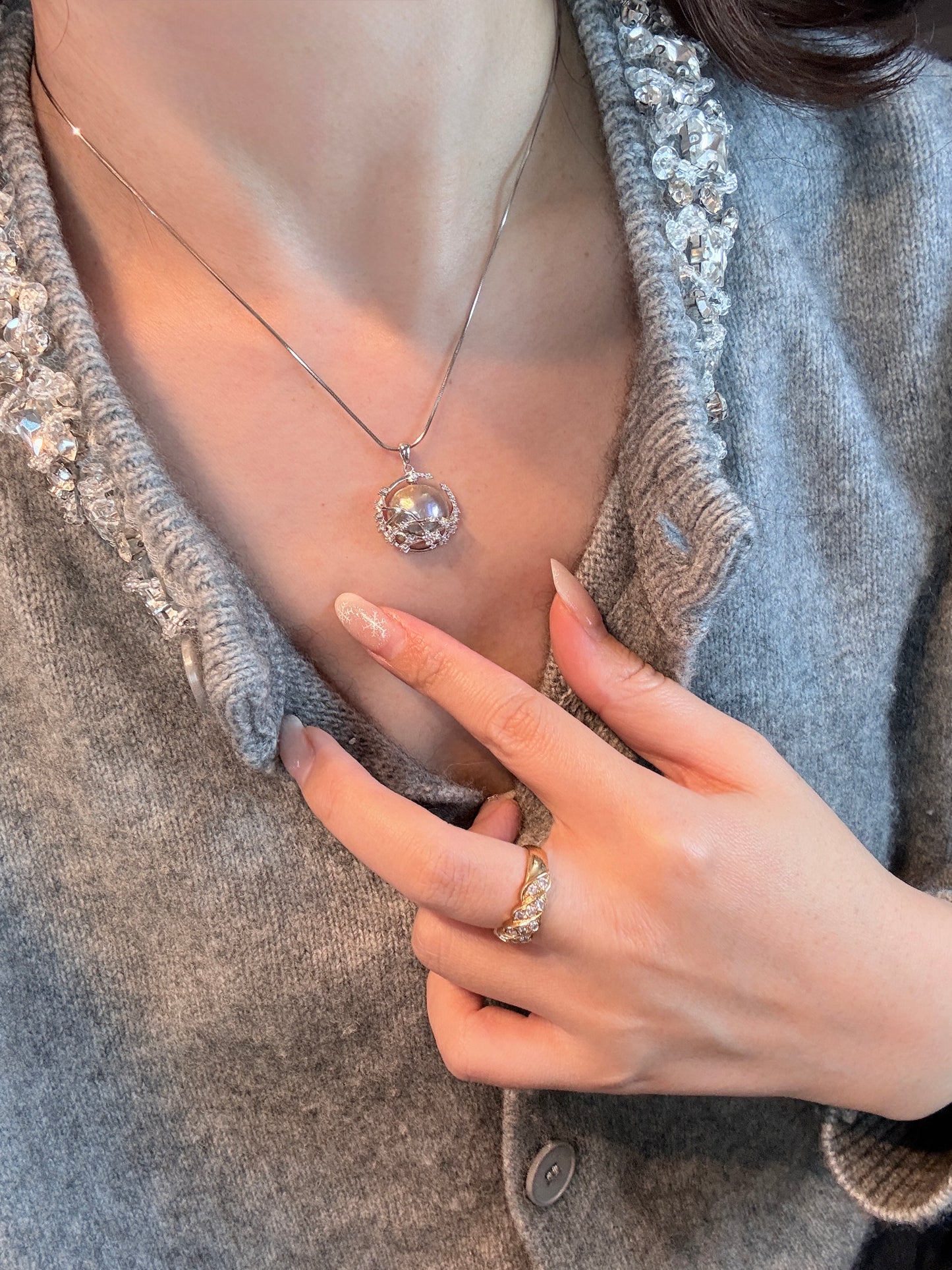 星月☪️ sea Pearl Mabe pendant