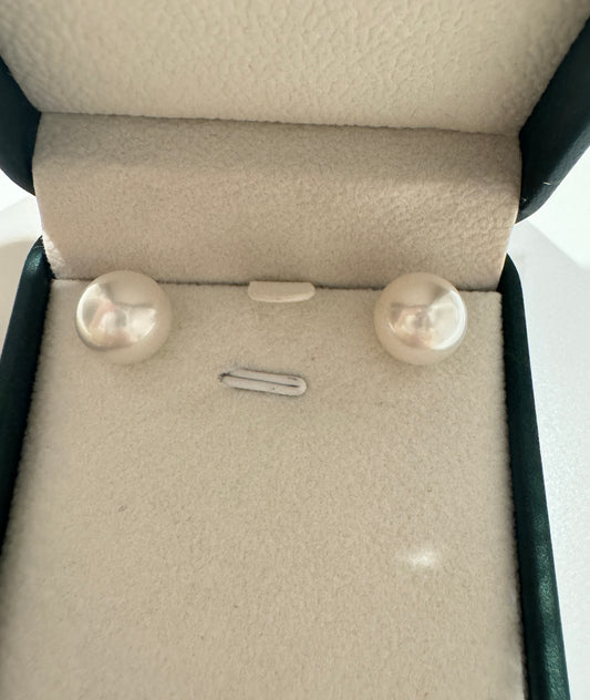 South White Baroque Sea Pearl Earrings