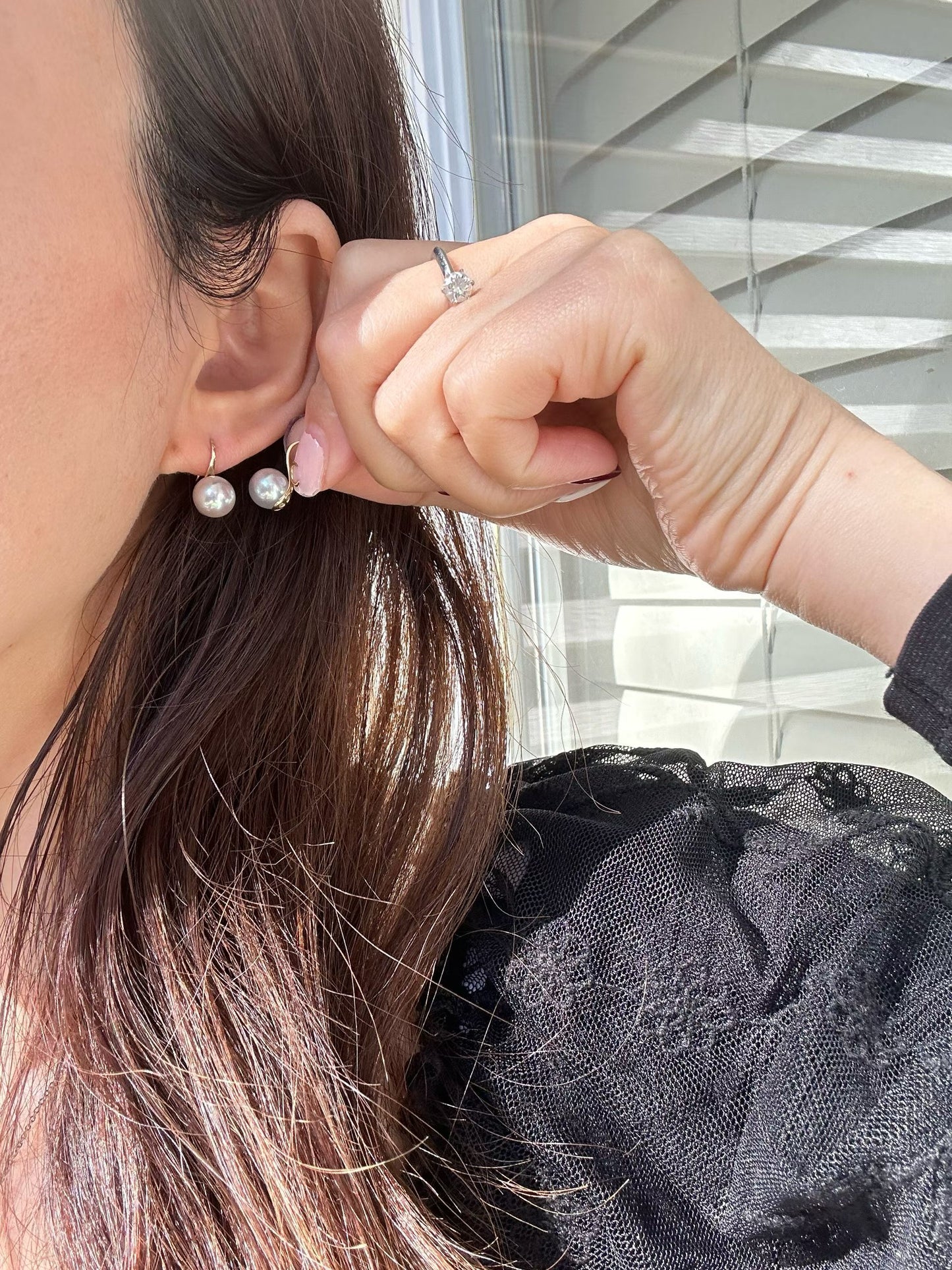 18k High heel 7.5-8mm AkoyaEarrings
