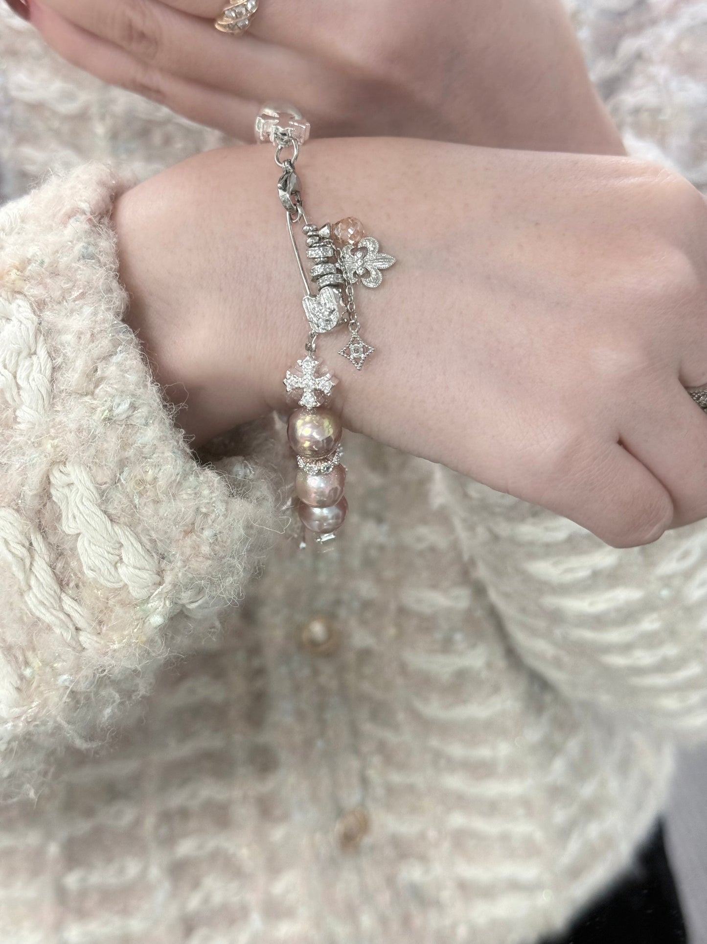 Purple baroque pearl Bracelet