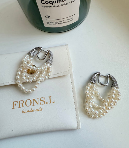 Horseshoe Pearl Earrings