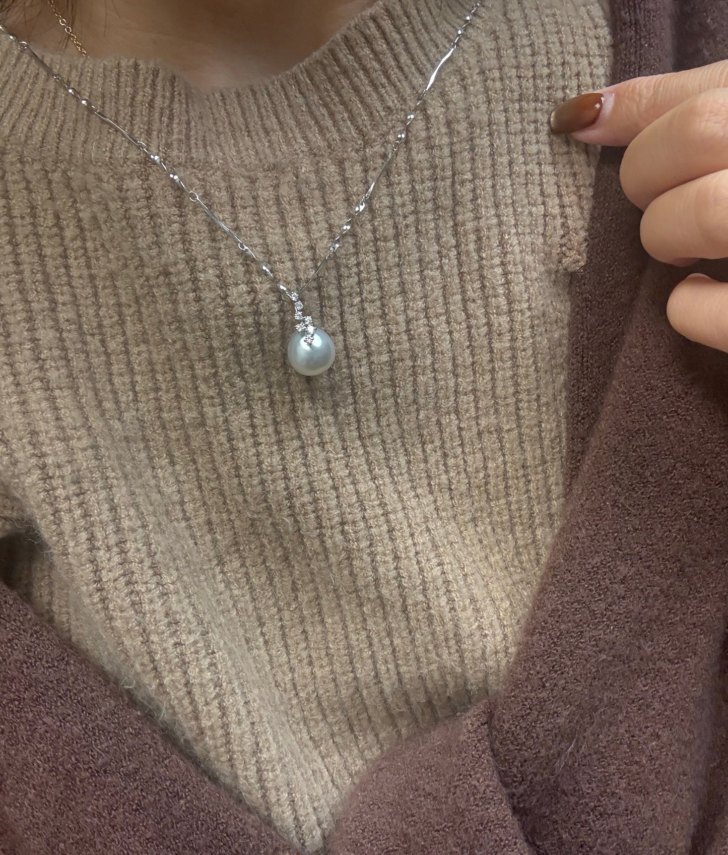 繁星点点South White Baroque Sea Pearl pendant