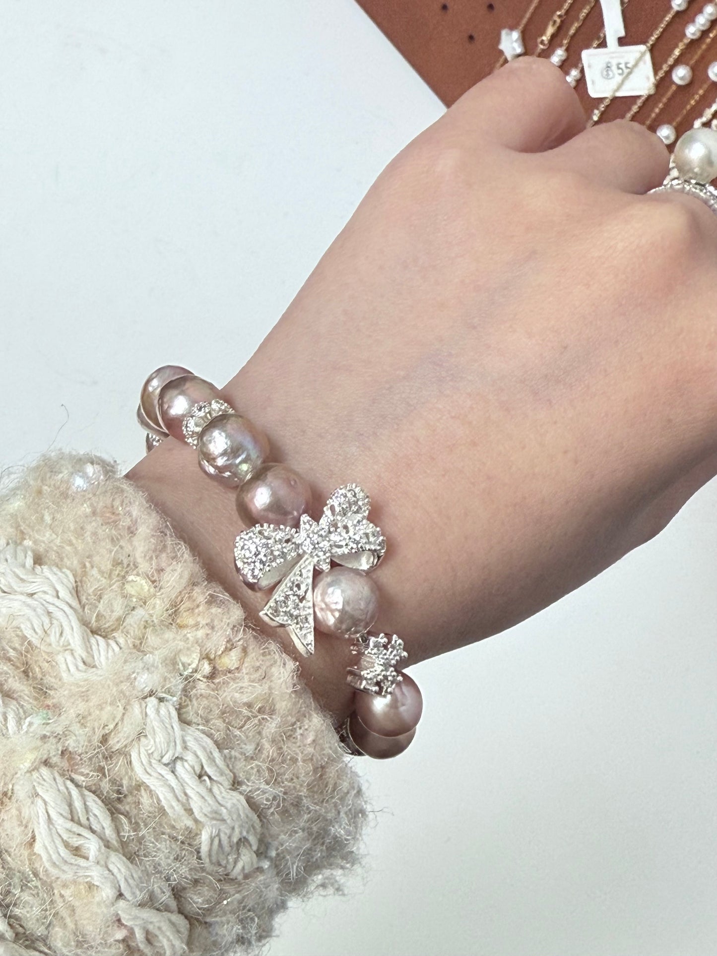 Purple baroque pearl Bracelet