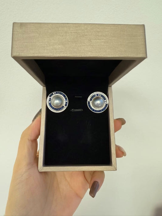 Japanese Amami Island Mabe ear stud
