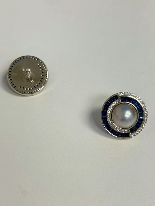 Japanese Amami Island Mabe ear stud