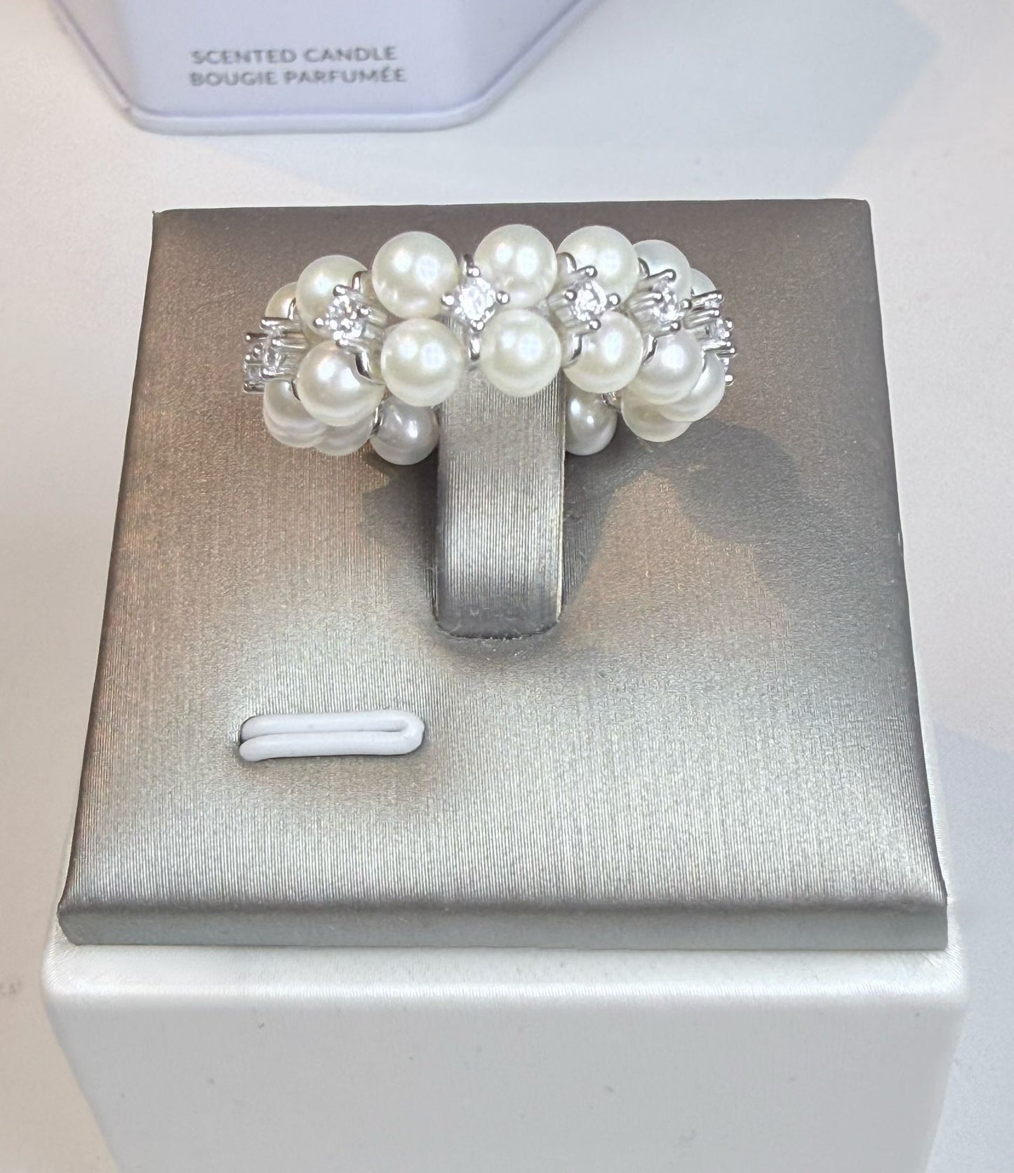 Woven handmade zircon ring