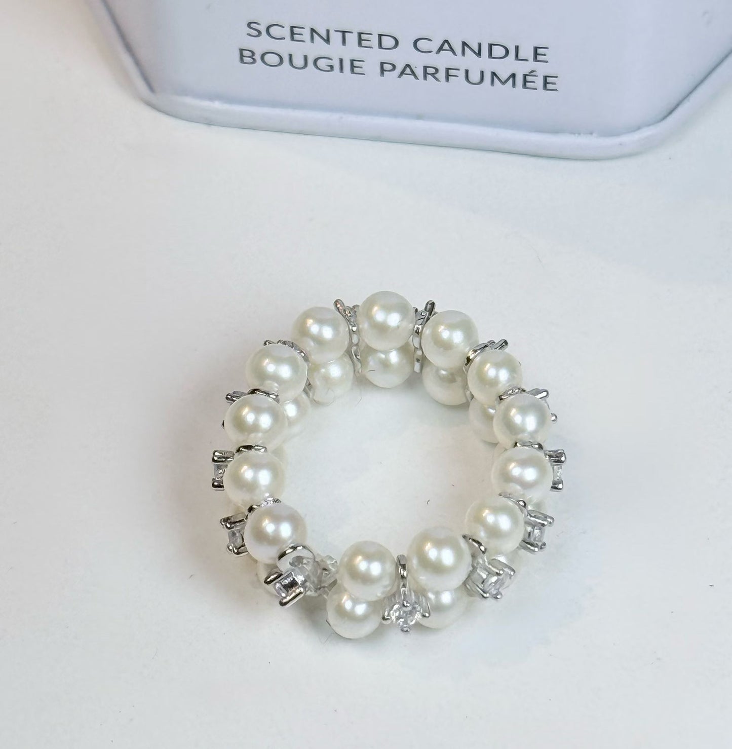 Woven handmade zircon ring
