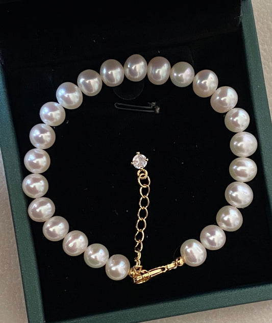 Zircon Pearl Bracelet