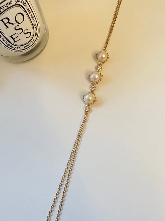 Lace charm necklace set